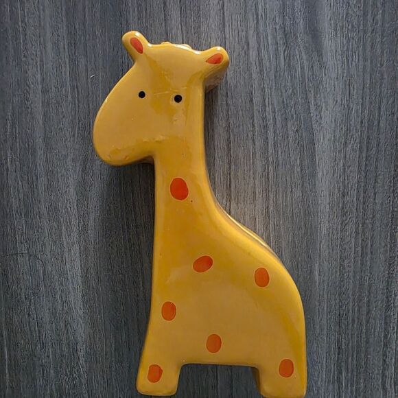 Yellow Giraffe Ceramic Coin Bank - Picture 9 of 12